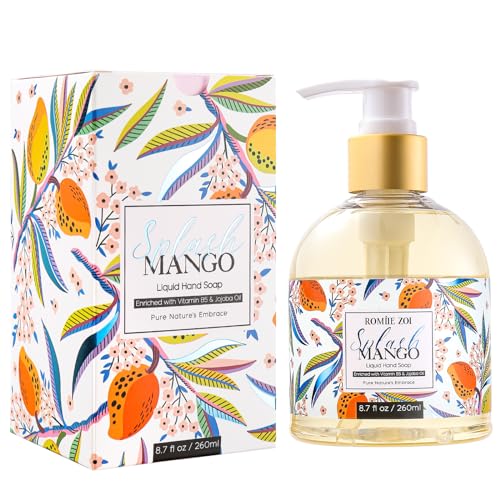 ROMIIE ZOI Liquid Hand Soap with Gift Box - Pure Nature's Embrace - Splash Mango - 260ml/ 8.7 fl.oz