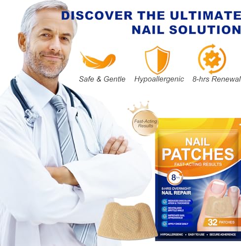 Toenail Treatment Patches - 32 Pc Extra Strength Overnight Repair