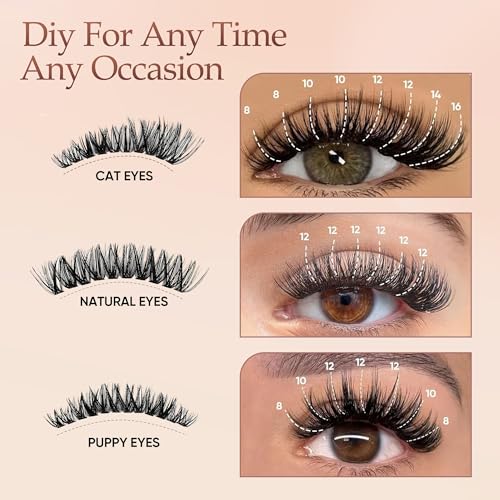 Thai-Style 3D Silk Lash Clusters 11-16mm C Curl Kit, 120pc