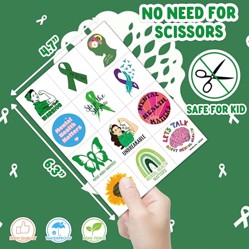 96 PCS Motivational Temporary Tattoos - Inspirational Quotes