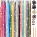 24 Colors Hair Tinsel Kit - 8600 Strands of Sparkling Extensions