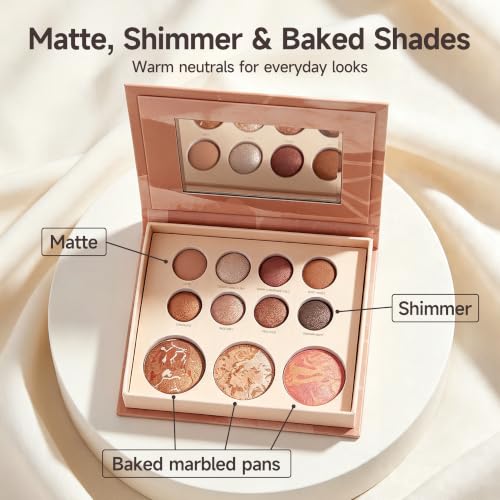 Portable Eyeshadow Palette - High Pigment Matte & Shimmer