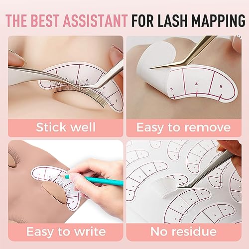 Eyelash Extension Practice Kit with Mannequin Head & 100 Glue Rings