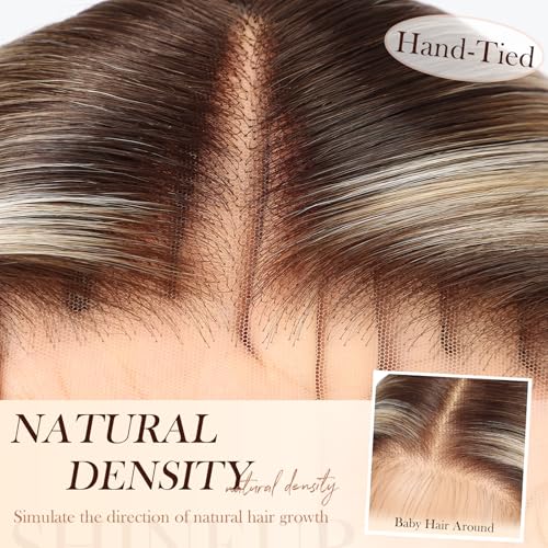 26 Inch Lace Front Wig for Women - HD Lace Glueless Ombre Blonde