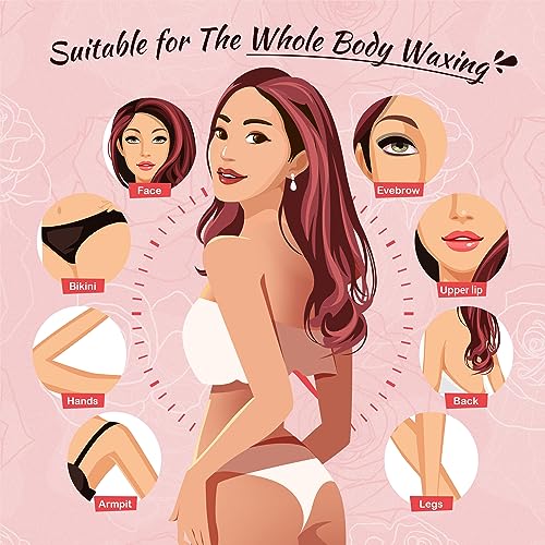 Ajoura 2 lb Rose Hard Wax Beads + 1 lb Rose Hard Wax Beads for Hair Removal, All-purpose Wax Beans for Sensitive Skin, Large Area Coarse Hair Removal, Refill Bag for Brazilian Bikini, Face