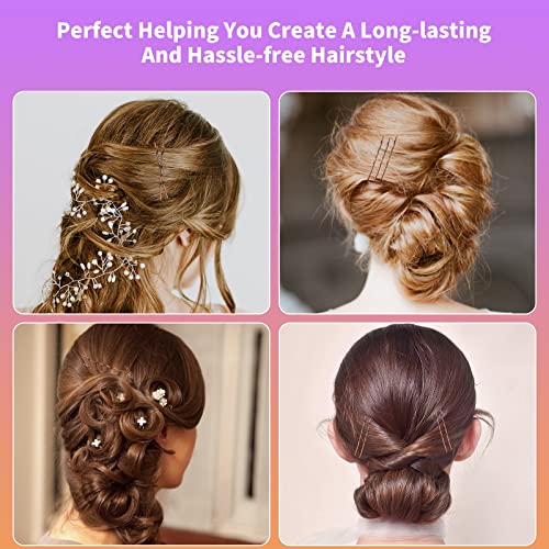 Brown 2 Inch Premium Bobby Pins - Secure Hold, Pain-Free Hair Clips with Storage Case