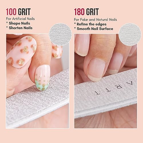 Makartt 100/180 Grit Nail Files 10PCS Zebra Emery Boards for Nails - Professional & Reusable