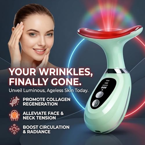 3-in-1 Facial Massager with LED Light & Heating for Face, Neck, Scalp