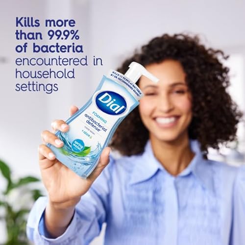Dial Antibacterial Foaming Hand Soap Refill, Spring Water, 52 fl oz & Antibacterial Foaming Hand Wash, Spring Water, 7.5 fl oz (Pack of 6)