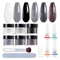 Eodci Dip Powder Nail Starter Kit - 6 Color Set with Liquids & Tools