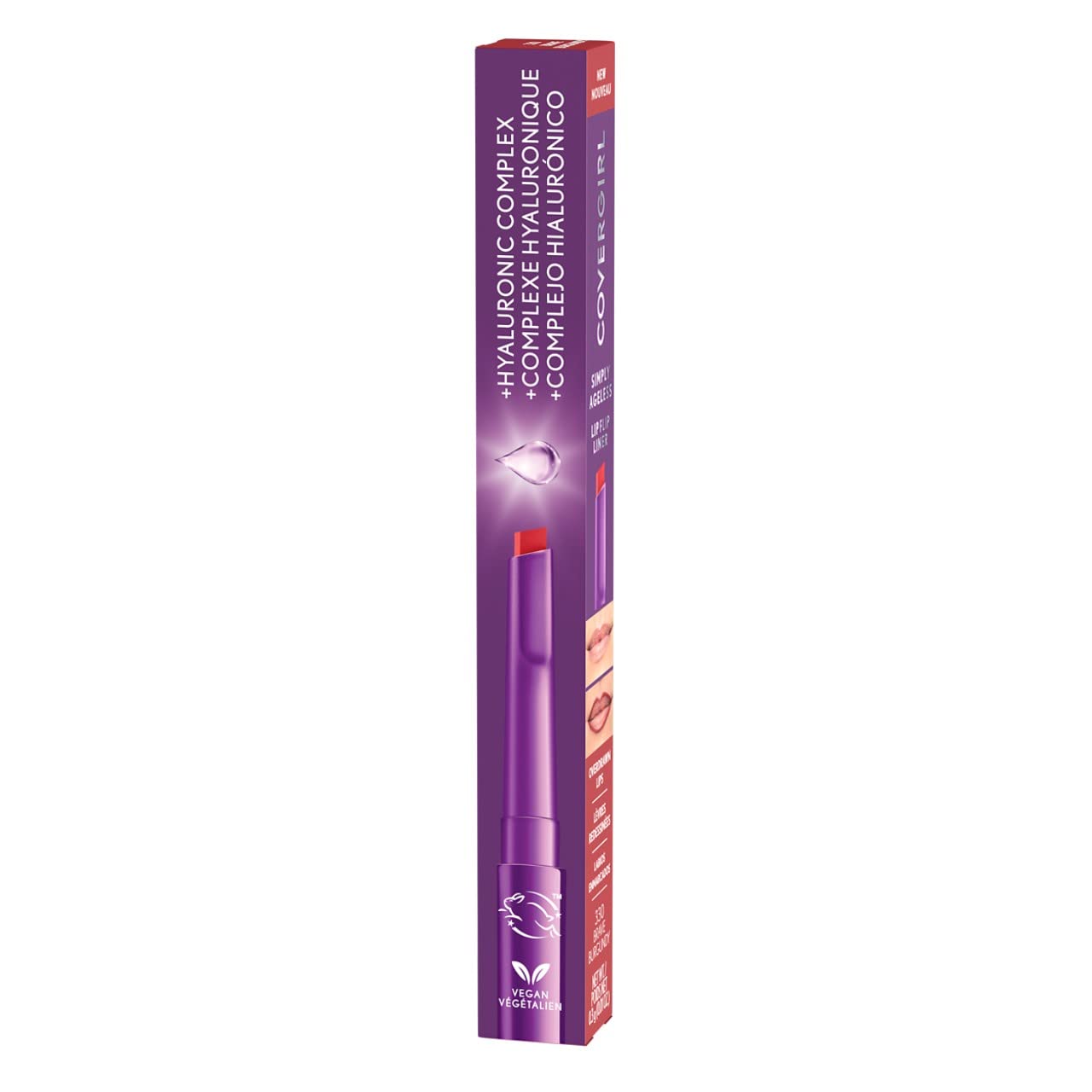 COVERGIRL Simply Ageless Lip Flip Liner, Brave Burgundy, Pack of 1