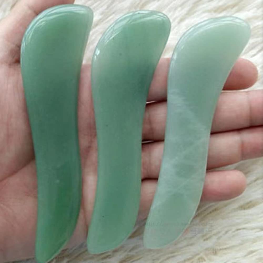 TOP SEWING Gua Sha Facials Tools for Back Massage Tools Board Natural Jade Stone for SPA Acupuncture Therapy Trigger Point Treatment