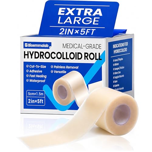 Hydrocolloid Roll Bandages - Medical Grade Skin Protection (2in x 5ft)