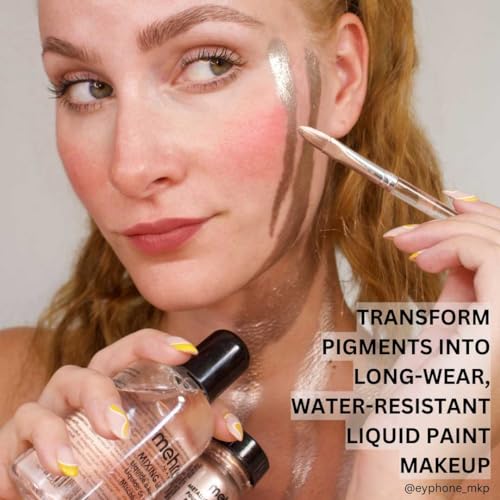 Mehron Makeup Mixing Liquid | Water Resistant For All Day Wear | Multi-Use Makeup Transformer | Eyeliner Mixing Medium | Clear 4.5 fl oz (133 ml) (Pack of 2)