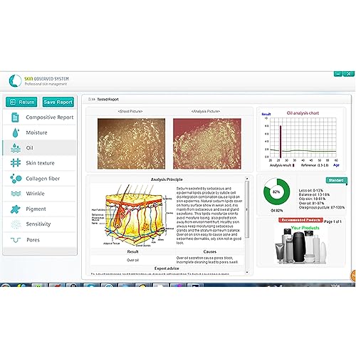 Skin Analyzer with 9 Reports | Facial Analysis Detector for Beauty Salons
