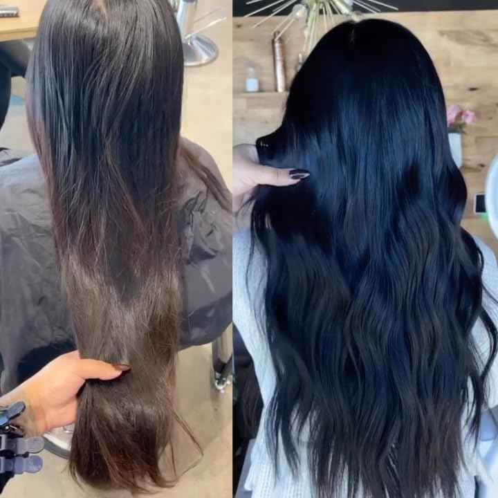 Pallure Color Pigment Refresher Mask Shine Kit, Semi Permanent Hair Color Depositing Conditioner, 8.5 Oz Jet Black