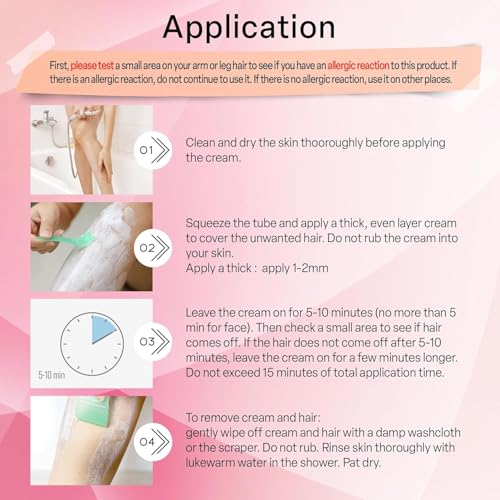 Hair Removal Cream for Women: Fast, Painless Depilatory for Bikini, Pubic, Legs, Arms, Underarms ? Sensitive Skin Safe, Travel & Home Use with Scraper ? 4.2oz (1 pack)