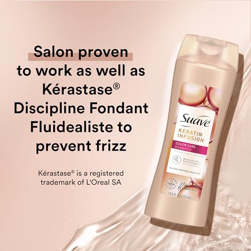 Suave Shampoo and Conditioner Set, Keratin Infusion, Color Care ? Protein Hair Treatment, Detangler and Frizz Control, 12.6 OZ Ea (2 Piece Set)