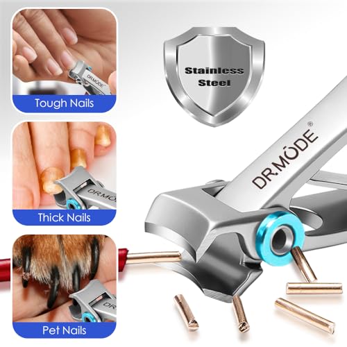 Nail Clippers for Men Thick Ingrown Nails, Wide Jaw Opening Large Toenail Clippers for Seniors Thick Toenails, Upgraded Slanted Curved Ingrown Fingernail Toenail Clippers