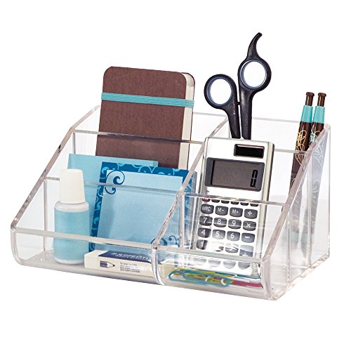 MEKBOK Makeup Organizer - Organize Cosmetics and Beauty Supplies - Acrylic Bathroom Organizers - Clear Plastic Storage Bins For Vanity