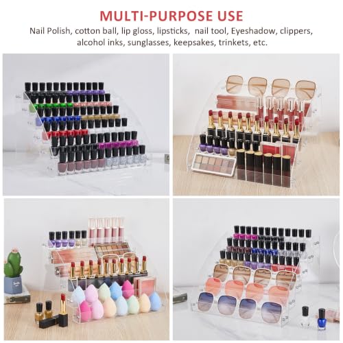 KINGROW 6-Tier Acrylic Nail Polish Organizer Display Rack