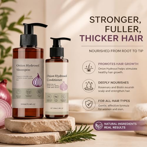 Onion Hydrosol Shampoo & Conditioner Set for Hair Growth - Biotin & Rosemary