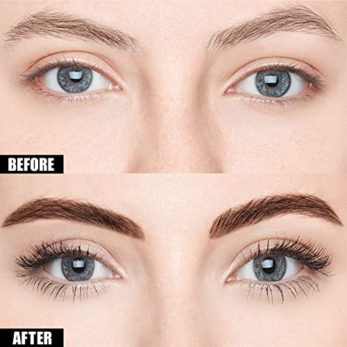 Cilrofelr Tattoo Peel Off Eyebrow Gel Tint, Semi Permanent Tattoo Brow Peel Off Tint Gel, Last Up to 3 Days, Waterproof, Transfer-proof, For Fuller & Defined Looking Brows, Brown (2 Pack)