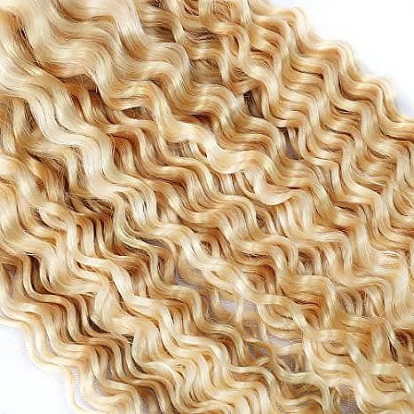DiexrLamx Gold Blonde Honey Blonde Kinky Curly Hair Bundles 20-24 Inch 150g - 3 Pack GP27613-Gold-Blonde
