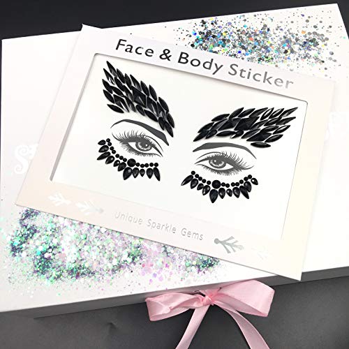 Festival Face Gems Rhinestone Stickers - Reusable Body Jewels
