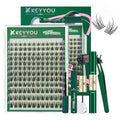 KEYYOU Lash Clusters Kit - 144pcs C Curl Wispy Lashes 8-18mm