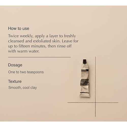 Aesop Parsley Seed Cleansing Masque | Clay Mask for Gentle but Deep Cleanse | Enhanced with Aloe Vera and Botanical Extracts | 2.3oz / 60mL