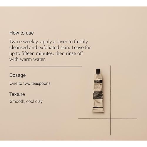 Aesop Parsley Seed Cleansing Masque | Clay Mask for Gentle but Deep Cleanse | Enhanced with Aloe Vera and Botanical Extracts | 2.3oz / 60mL