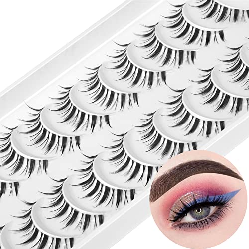 Manga Lashes 14mm Wispy Natural Look False Eyelashes 10 Pairs
