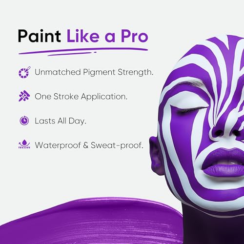 Blue Squid Purple Face Paint Stick - Waterproof Eye Black