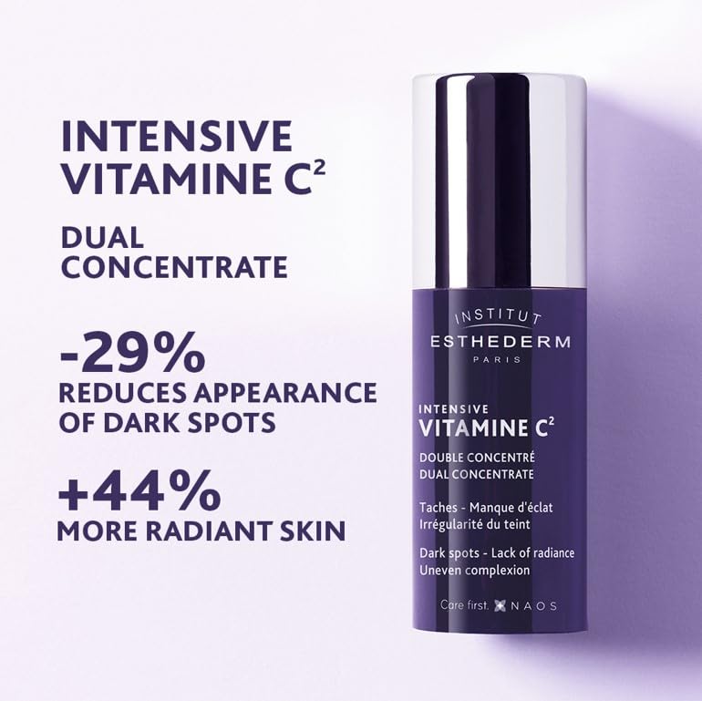 Institut Esthederm - Intensive Vitamine C² Double Concentrate Serum - Facial serum – Reduce the apparence of dark spots - 10ml