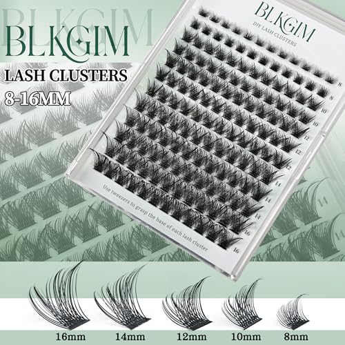 Lash Clusters DIY Eyelash Extensions 144 Pcs D Curly 0.07mm