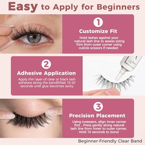 FENG BEAUTY Cat Eye N001 False Eyelashes 7-Pair Natural Wispy Fake Lashes