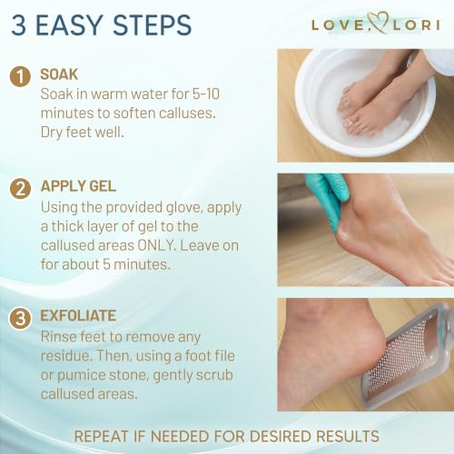 Love Lori Callus Remover Gel Extra Strength Pedicure Tool for Feet 6oz
