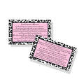 Lash Extension Aftercare Cards 50 Pack | Leopard Print Design 3.5x2"