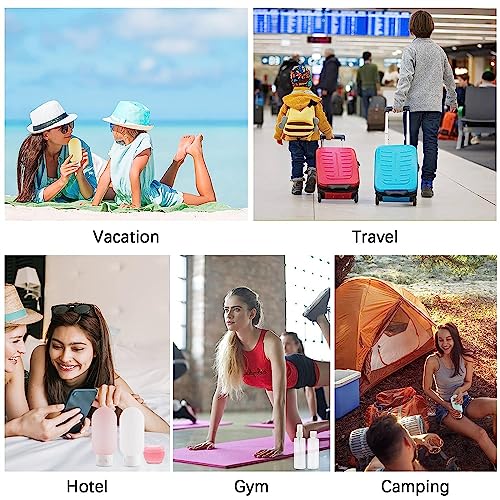 Multicolor 12 Pack Travel Bottles Set TSA Approved Leakproof Refillable Toiletry Containers