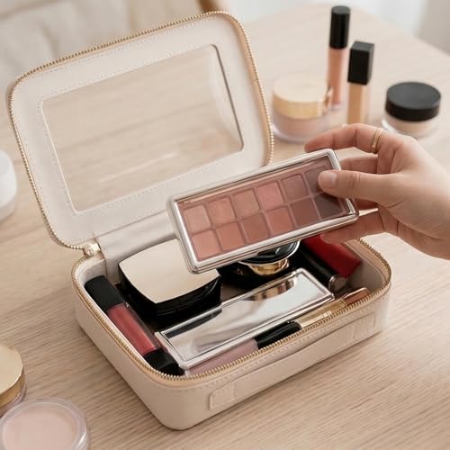 Clear Makeup Bag Organizer - Travel Toiletry Case for Women