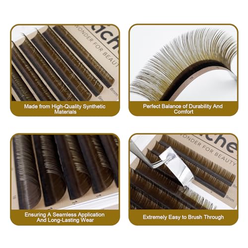 Brown Lash Extensions 0.05 D Curl 8-16mm Mix