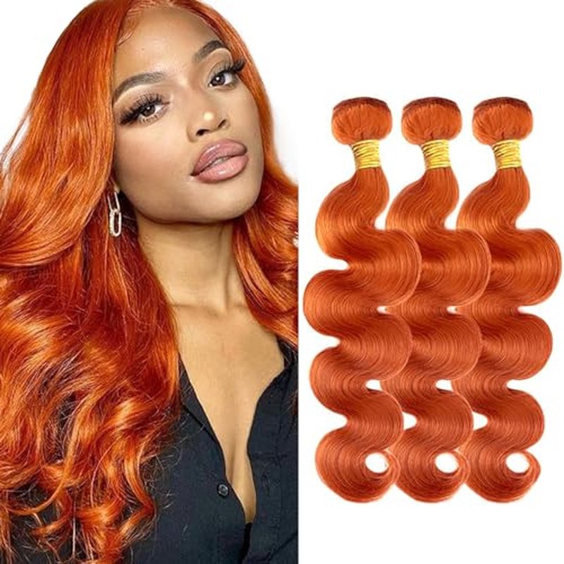 350 Ginger Body Wave Human Hair Bundles - 20, 22, 24 Inch
