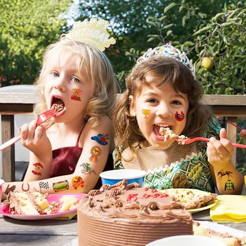 Horse Racing Temporary Tattoos - 96 Pack for Kids Parties