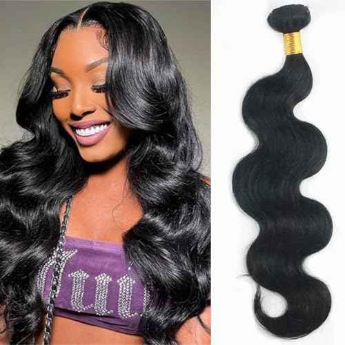 12A Body Wave Human Hair Bundles 18 20 22 Inch 100% Unprocessed Brazilian Virgin Hair Bundles Natural Black (18 20 22,Body Wave)