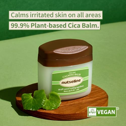 Cica Nut Calming Balm -Korean Skin care- dermatologist tested for Sensitive, Irritated Skin, 99% Plant-Based, Hypoallergenic, Vegan (1.69 fl oz)