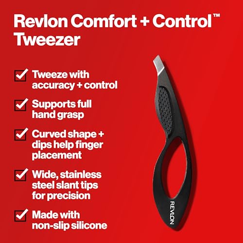 Revlon Comfort and Control Tweezer - Precision Eyebrow Tool
