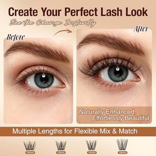 Lash Cluster Extension Kit D Curl 10-16mm with Bond & Tweezers