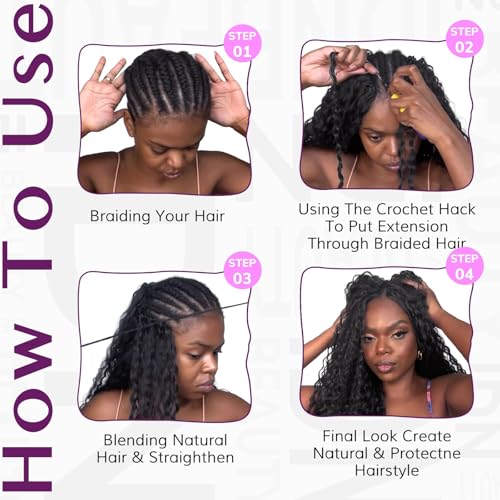 IDN BEAUTY Remy Human Hair Crochet 18" Deep Wave 120g