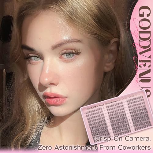 Goddvenus Wispy Lash Clusters - 9-14mm Natural DIY Extensions